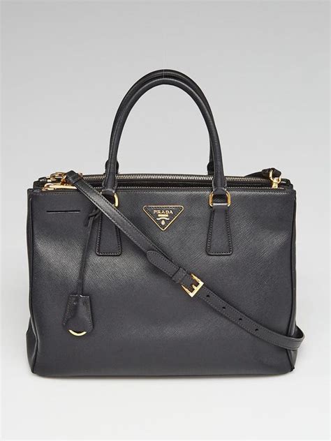 prada saffiano cuir leather tote bn2274 nero|Prada saffiano leather tote.